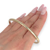 GOLD DEAL | 9ct (9K) Gold Minimalist Halo Bangle 63.7mm
