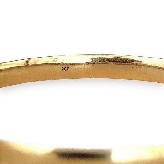 GOLD DEAL | 9ct (9K) Gold Aurora Oval Bangle 65.3mm