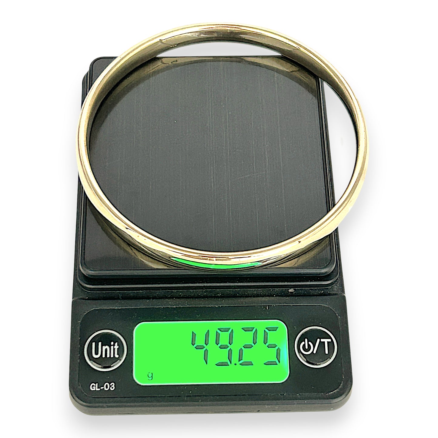 GOLD DEAL | 9ct Gold Regalis Bold Solid Bangle-Refurbished, 67.5mm