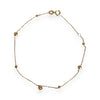 GOLD DEAL | 9ct (9K) Gold Beaded Cable Bracelet - Minimalist Grace with Adjustable Fit