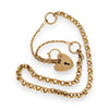 GOLD DEAL | 9ct (9K) Gold Vintage Glamour Belcher Bracelet 18cm with heart Padlock
