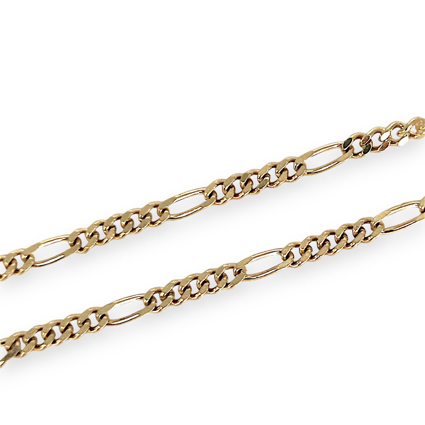 GOLD DEAL | 9ct (9K) Gold Engravable Plate ID Figaro 5-1 Bracelet 18cm