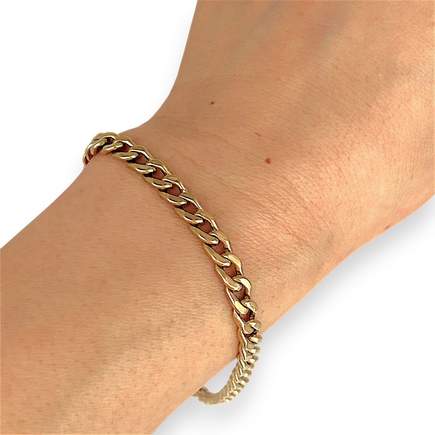 GOLD DEAL | 9ct (9K) Gold Smooth Curb Link Bracelet 21cm
