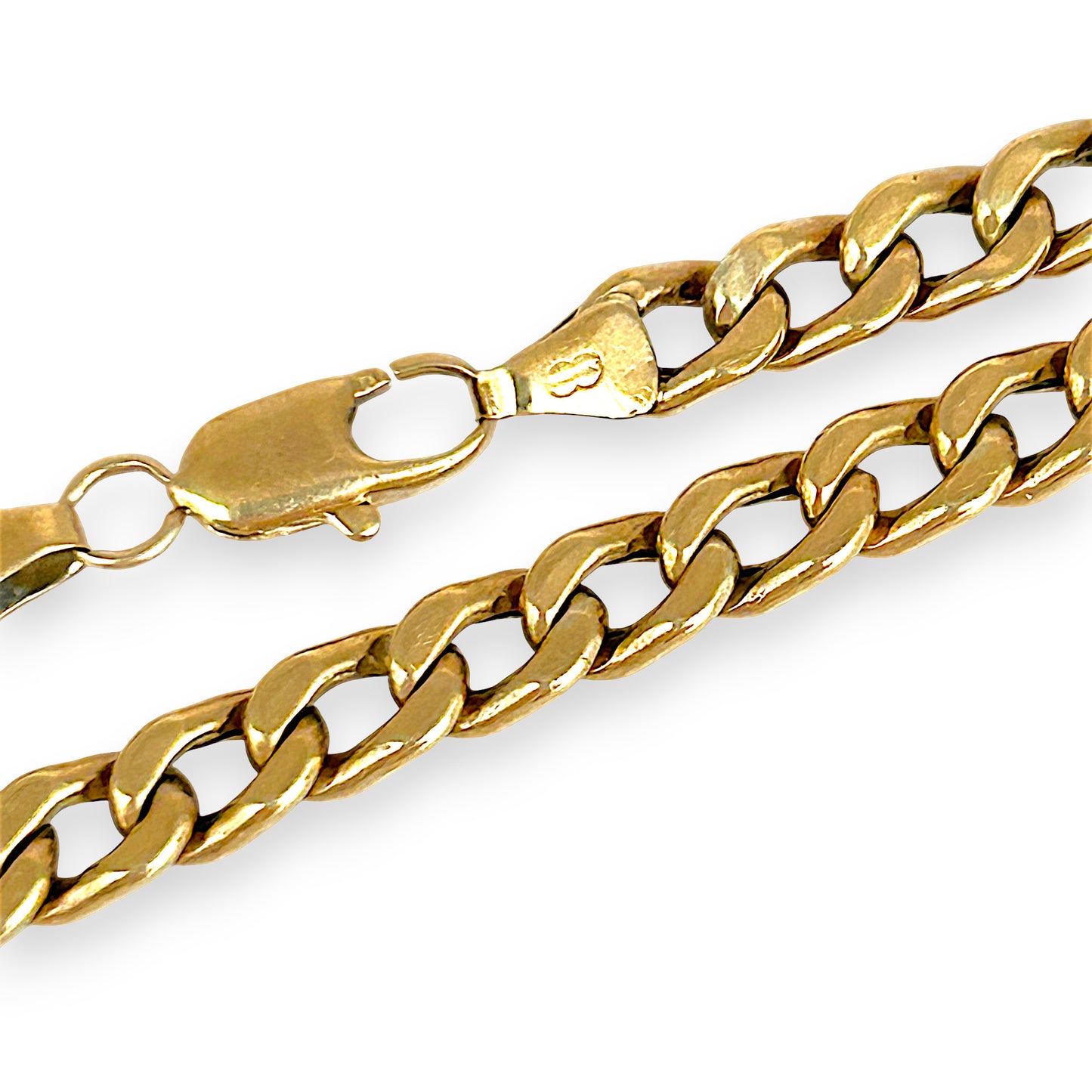 GOLD DEAL | 9ct (9K) Gold Smooth Curb Link Bracelet 21cm