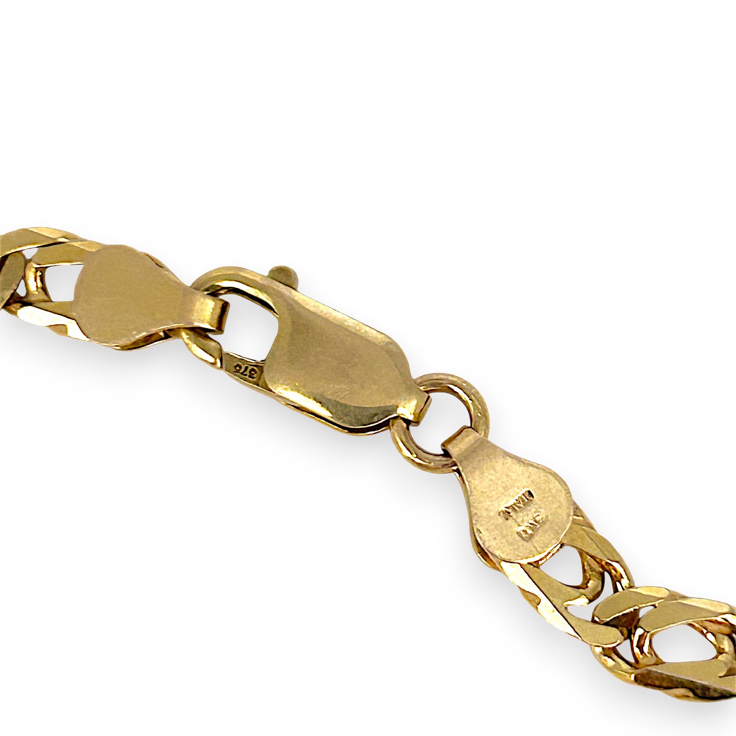 GOLD DEAL | 9ct (9K) Gold Modern Edge Double Link Bracelet 18cm