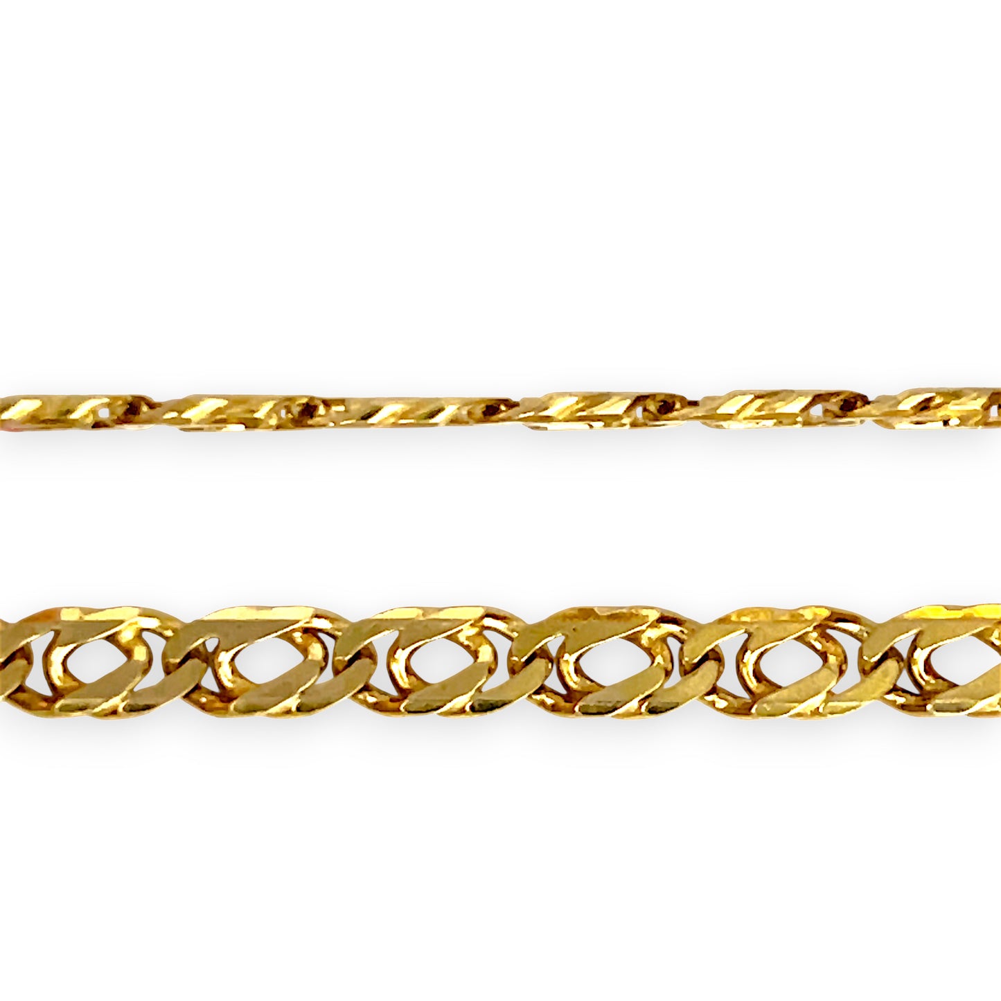 GOLD DEAL | 9ct (9K) Gold Modern Edge Double Link Bracelet 18cm
