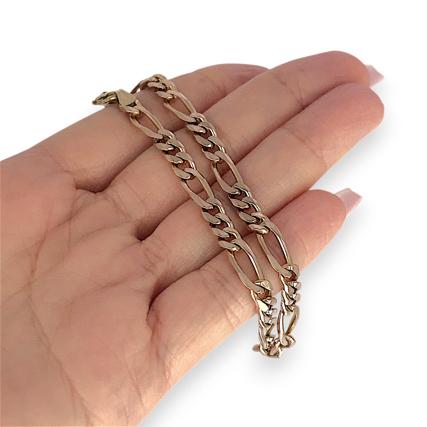 GOLD DEAL | 9ct (9K) Gold Classic Elegant Figaro Bracelet 21cm