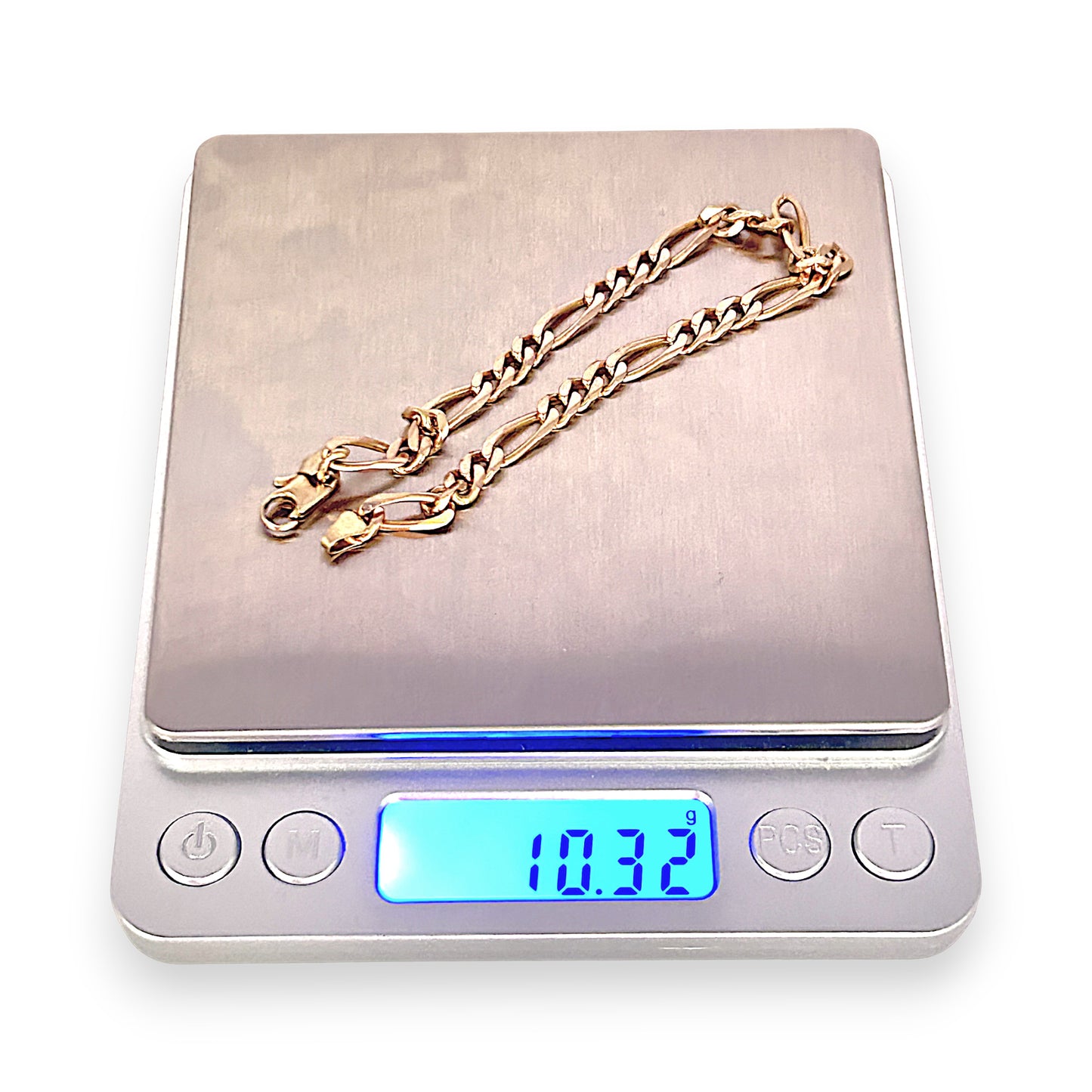 GOLD DEAL | 9ct (9K) Gold Classic Elegant Figaro Bracelet 21cm