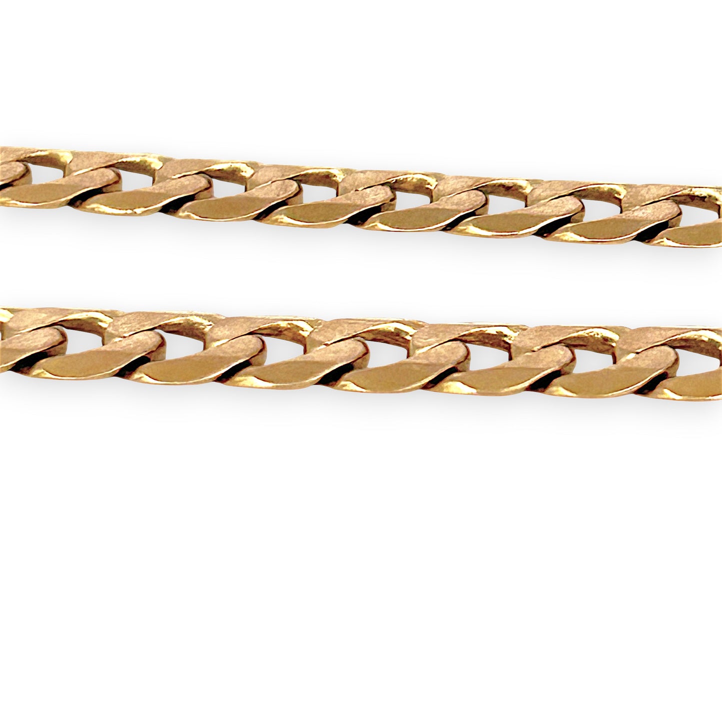 GOLD DEAL | 9ct (9K) Gold Contemporary Edge Flat Curb Bracelet 21cm