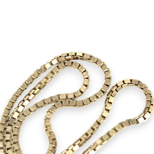 GOLD DEAL | 9ct (9K) Gold Sleek Luxe Detail Box Chain Bracelet 20.5cm