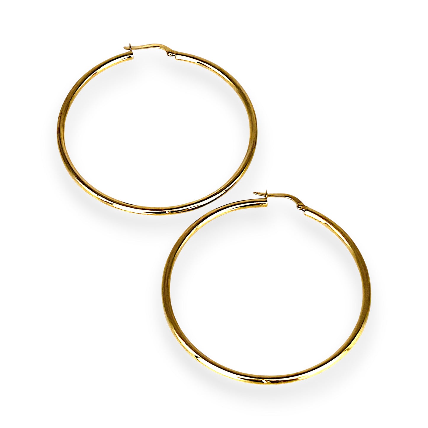 GOLD DEAL | 9ct (9K) Gold Oversized 55.3mm Circle Hoop Earrings