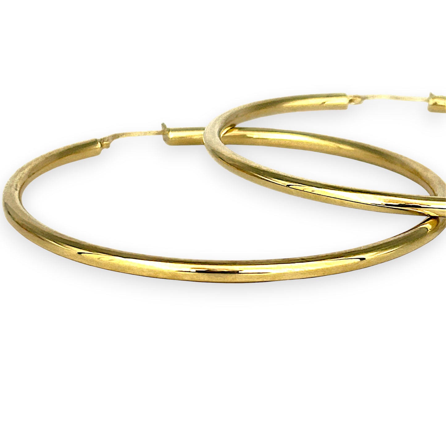 GOLD DEAL | 9ct (9K) Gold Oversized 55.3mm Circle Hoop Earrings
