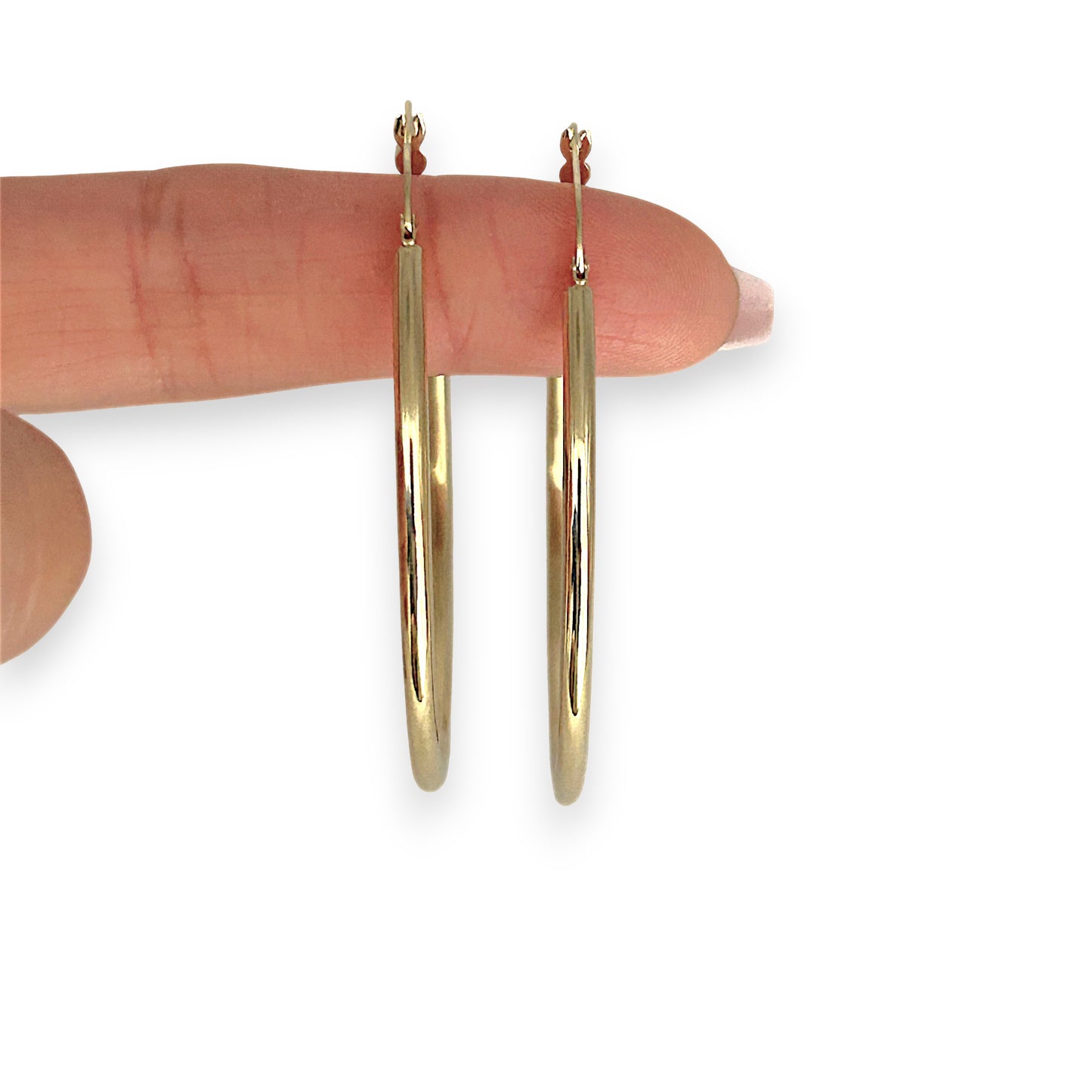 GOLD DEAL | 9ct (9K) Gold Oversized 55.3mm Circle Hoop Earrings