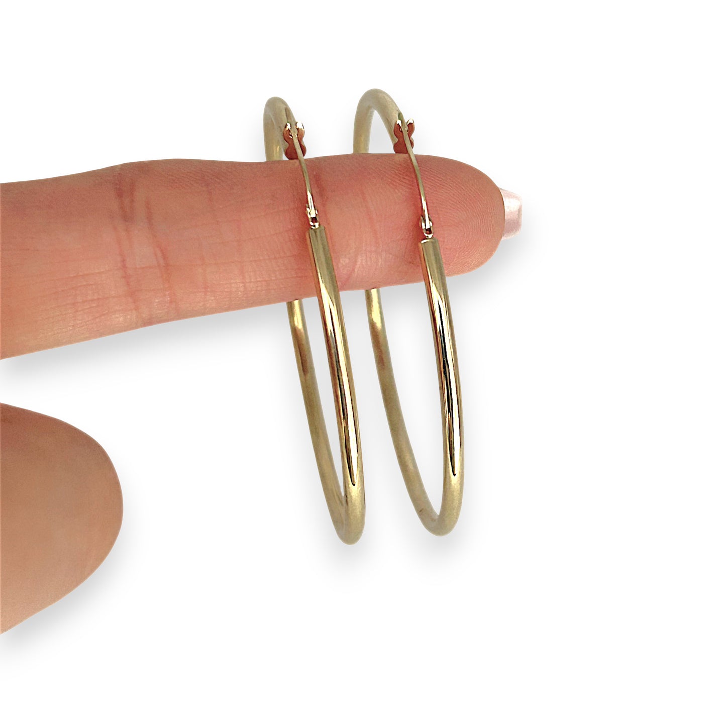 GOLD DEAL | 9ct (9K) Gold Oversized 55.3mm Circle Hoop Earrings