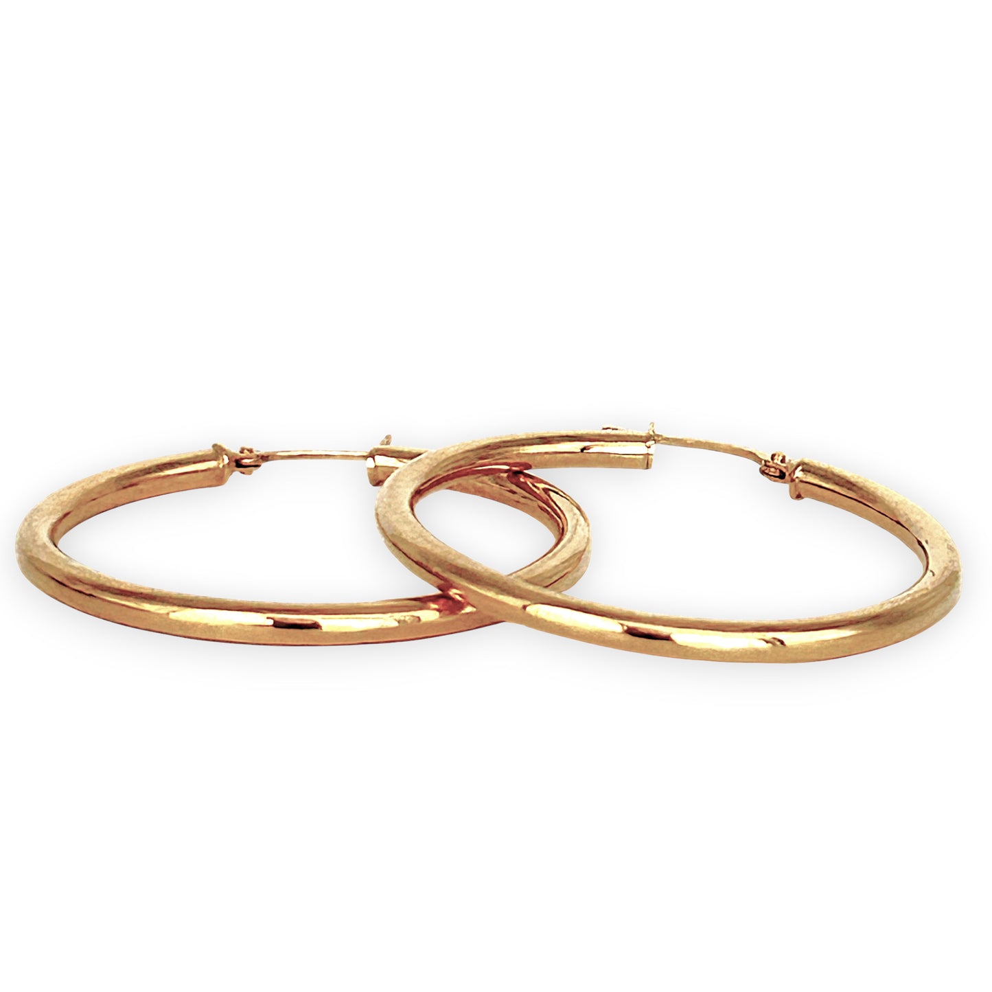 GOLD DEAL | 9ct (9K) Gold Large 36.4mm Bold Circle Silhouette Hoop Earrings