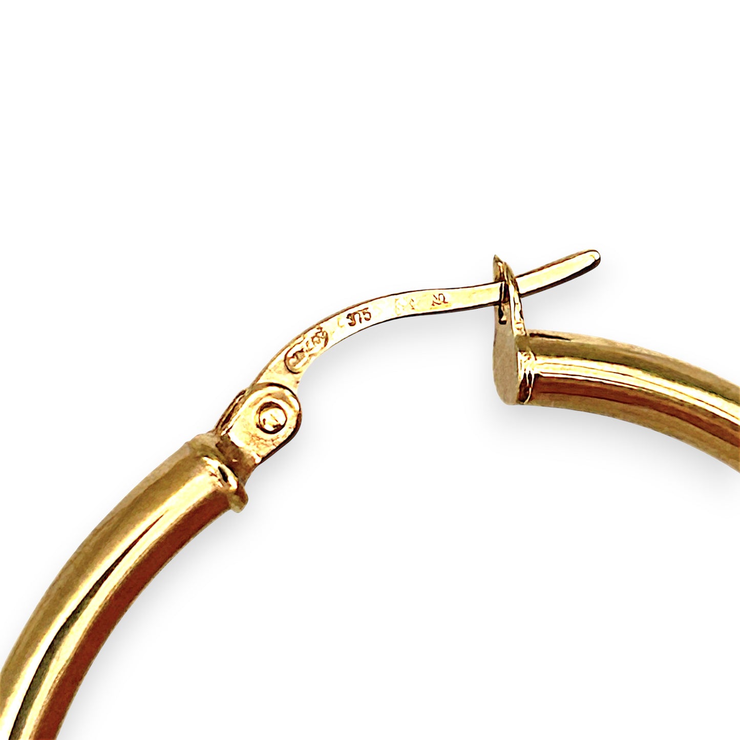 GOLD DEAL | 9ct (9K) Gold Large 36.4mm Bold Circle Silhouette Hoop Earrings