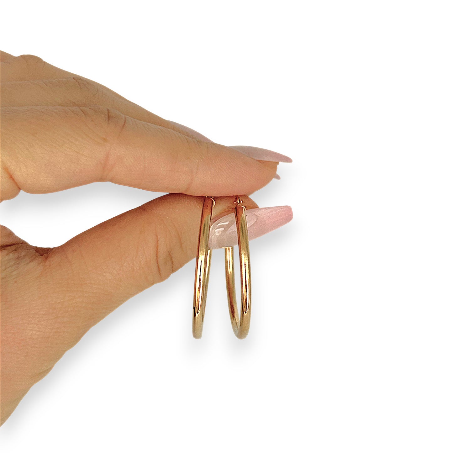 GOLD DEAL | 9ct (9K) Gold Large 36.4mm Bold Circle Silhouette Hoop Earrings