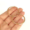 GOLD DEAL | 9ct (9K) Gold Large 36.4mm Bold Circle Silhouette Hoop Earrings