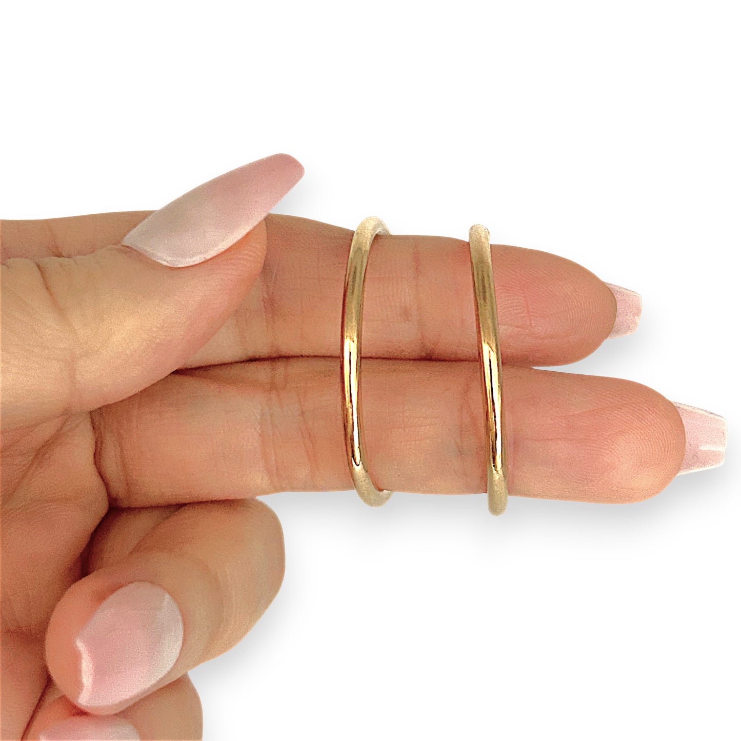 GOLD DEAL | 9ct (9K) Gold Large 36.4mm Bold Circle Silhouette Hoop Earrings