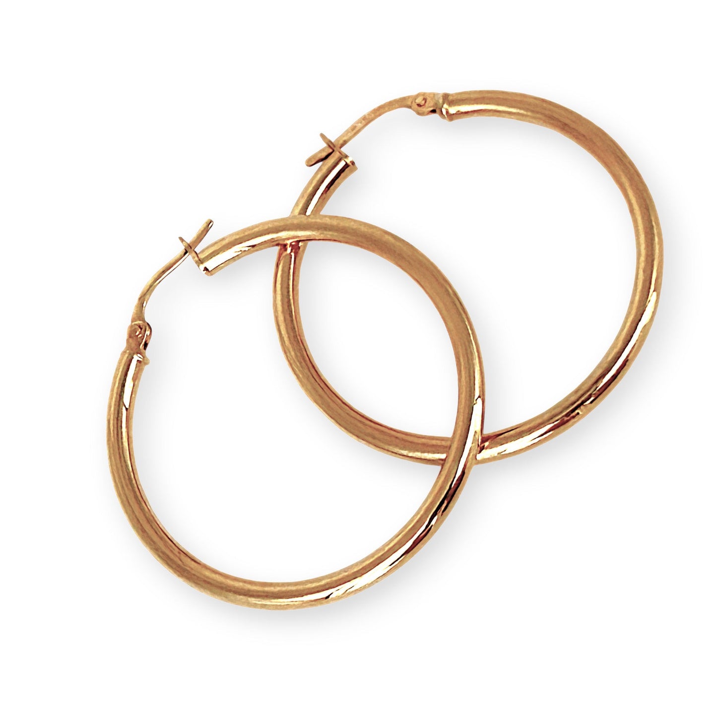 GOLD DEAL | 9ct (9K) Gold Large 36.4mm Bold Circle Silhouette Hoop Earrings