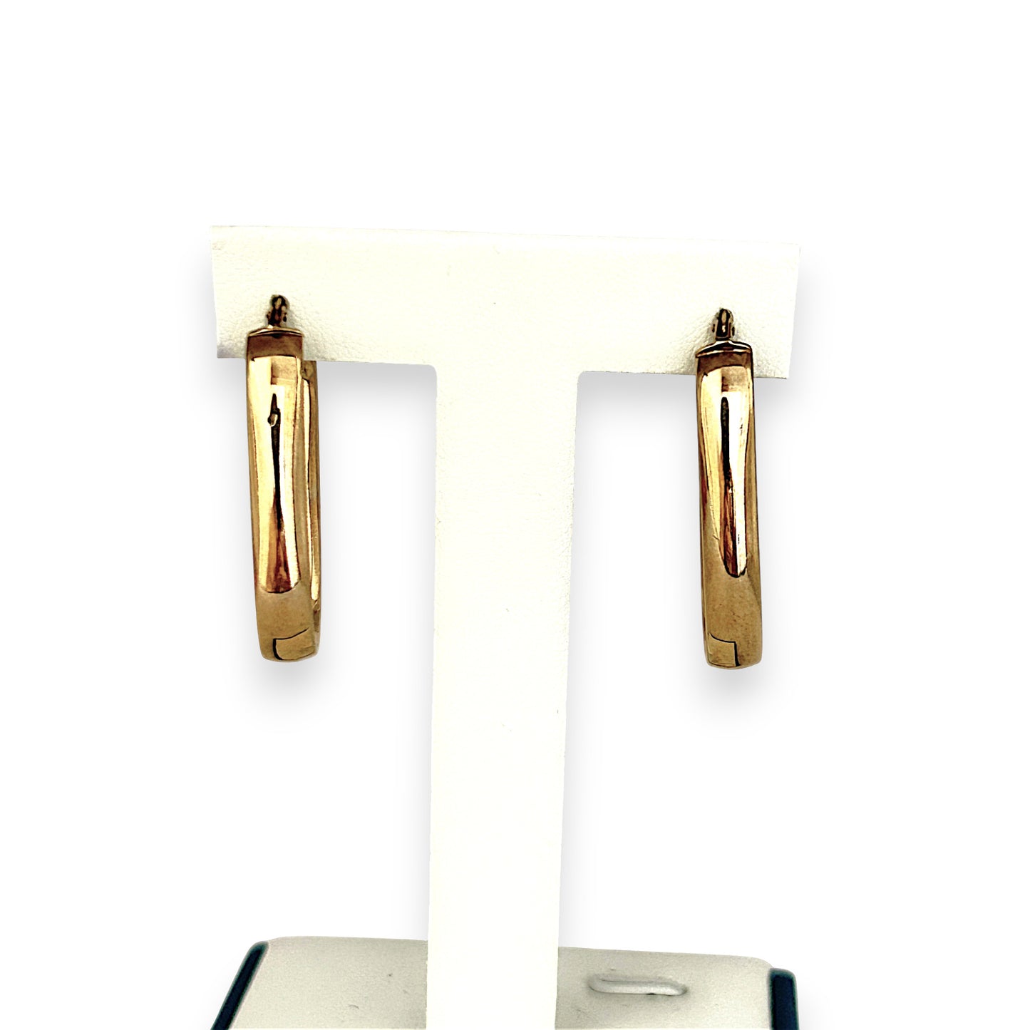 GOLD DEAL | 9ct (9K) Gold Contoured Oval Hoop Earrings 34.1mm