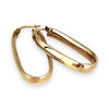 GOLD DEAL | 9ct (9K) Gold Contoured Oval Hoop Earrings 34.1mm