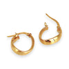 GOLD DEAL | 9ct (9K) Gold Subtle Contoured Twist Hoop Earrings 18.8mm