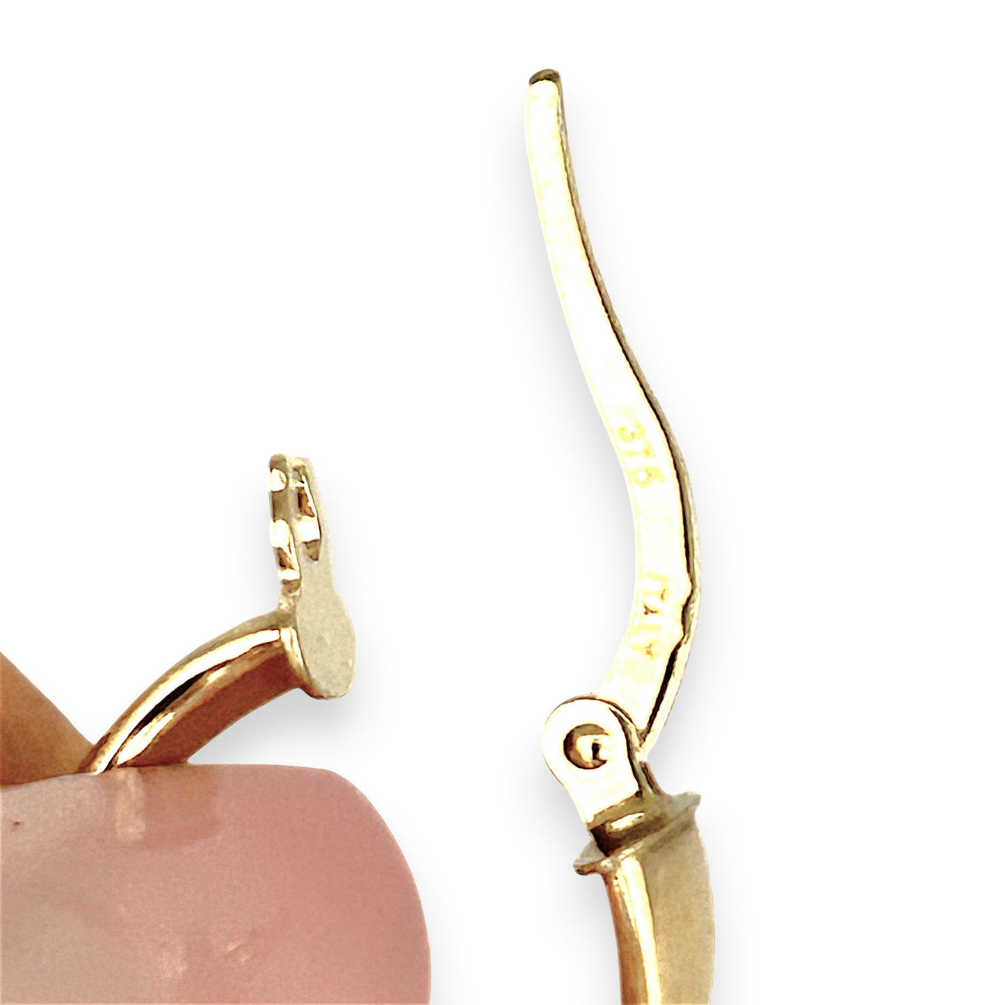 GOLD DEAL | 9ct (9K) Gold Subtle Contoured Twist Hoop Earrings 18.8mm