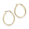 GOLD DEAL | 9ct (9K) Gold Ovoid Sculpted Hoop Earrings 29.3mm