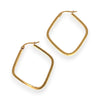 GOLD DEAL | 9ct (9K) Gold Soft Square Silhouette Hoop Earrings 32.9mm