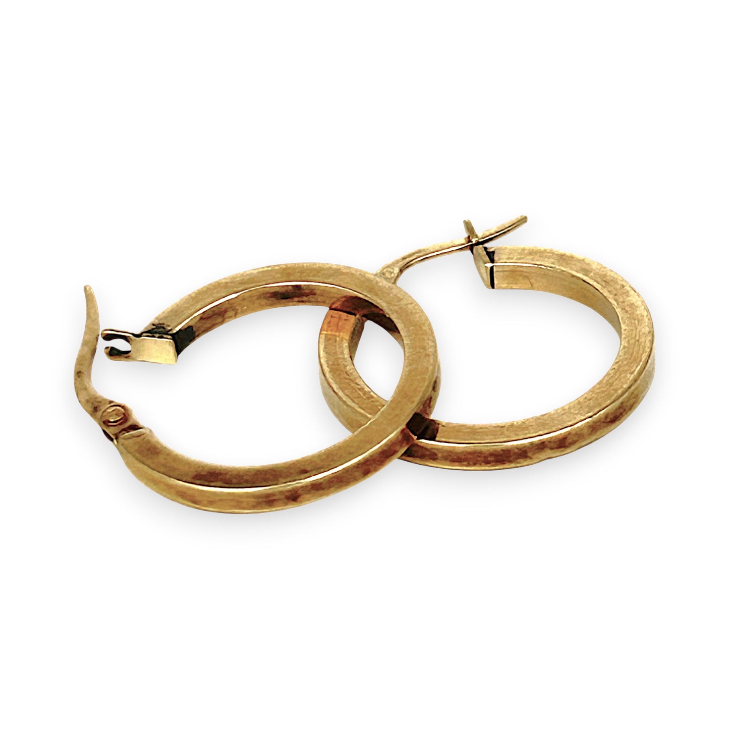 GOLD DEAL | 9ct (9K) Gold Tubular Circle Hoop Earrings 20.1mm