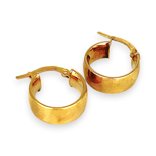 GOLD DEAL | 9ct (9K) Gold Classic Hoop Earrings 14.0mm - Refurbished