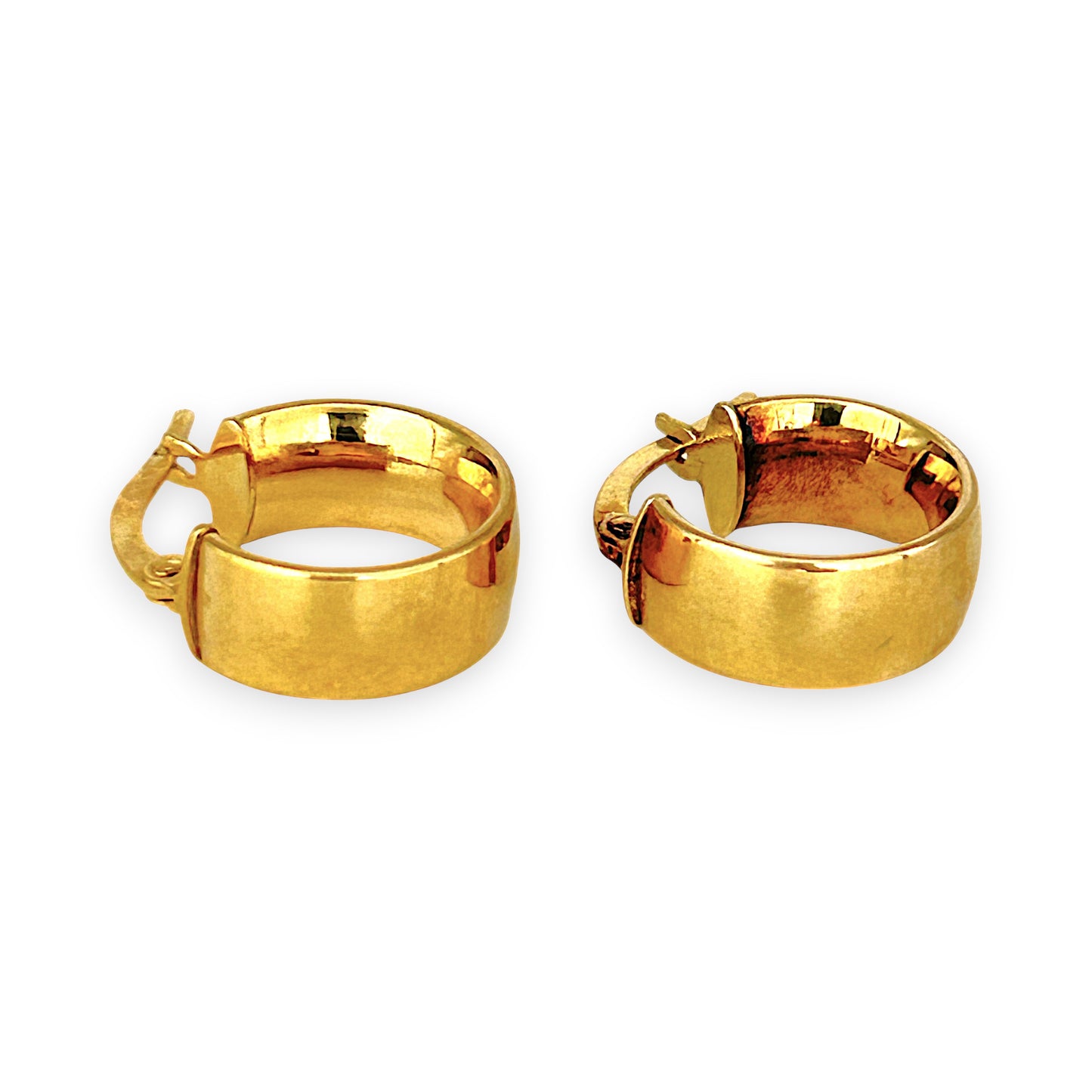 GOLD DEAL | 9ct (9K) Gold Classic Hoop Earrings 14.0mm - Refurbished