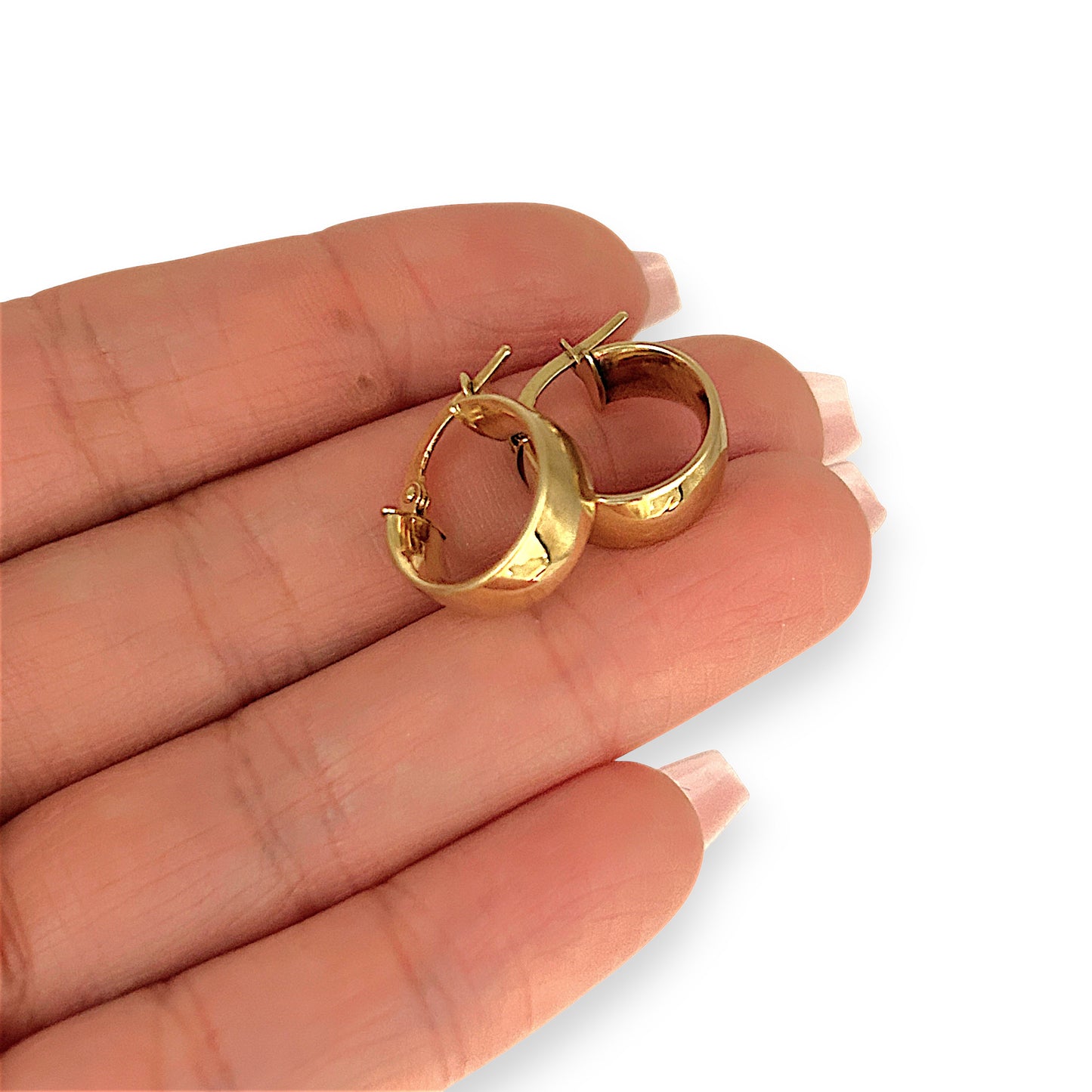 GOLD DEAL | 9ct (9K) Gold Classic Hoop Earrings 14.0mm - Refurbished