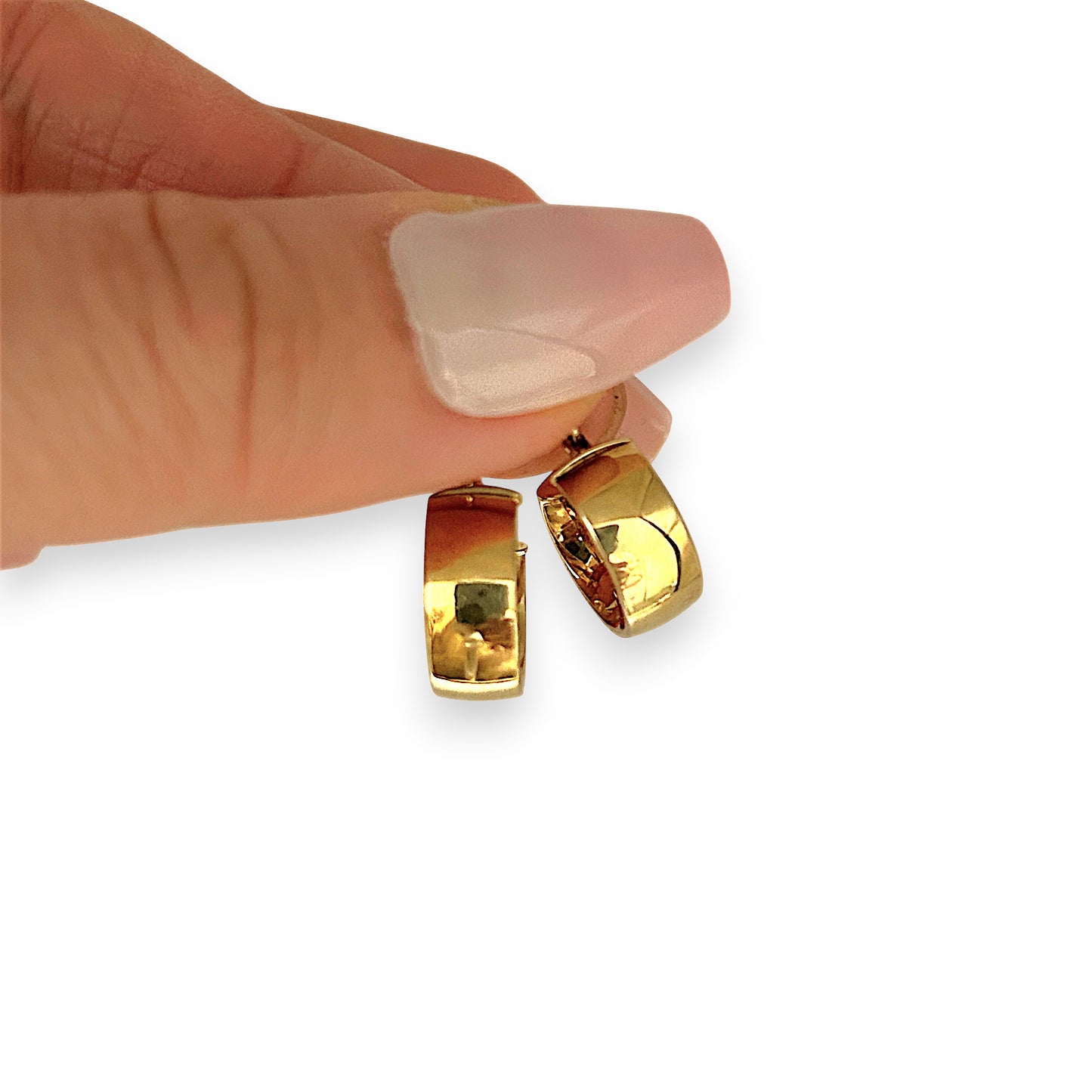 GOLD DEAL | 9ct (9K) Gold Classic Hoop Earrings 14.0mm - Refurbished