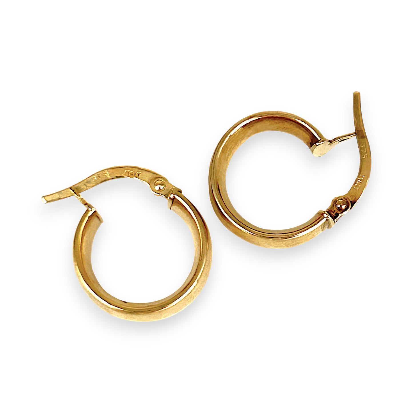 GOLD DEAL | 9ct (9K) Gold Classic Hoop Earrings 14.0mm - Refurbished