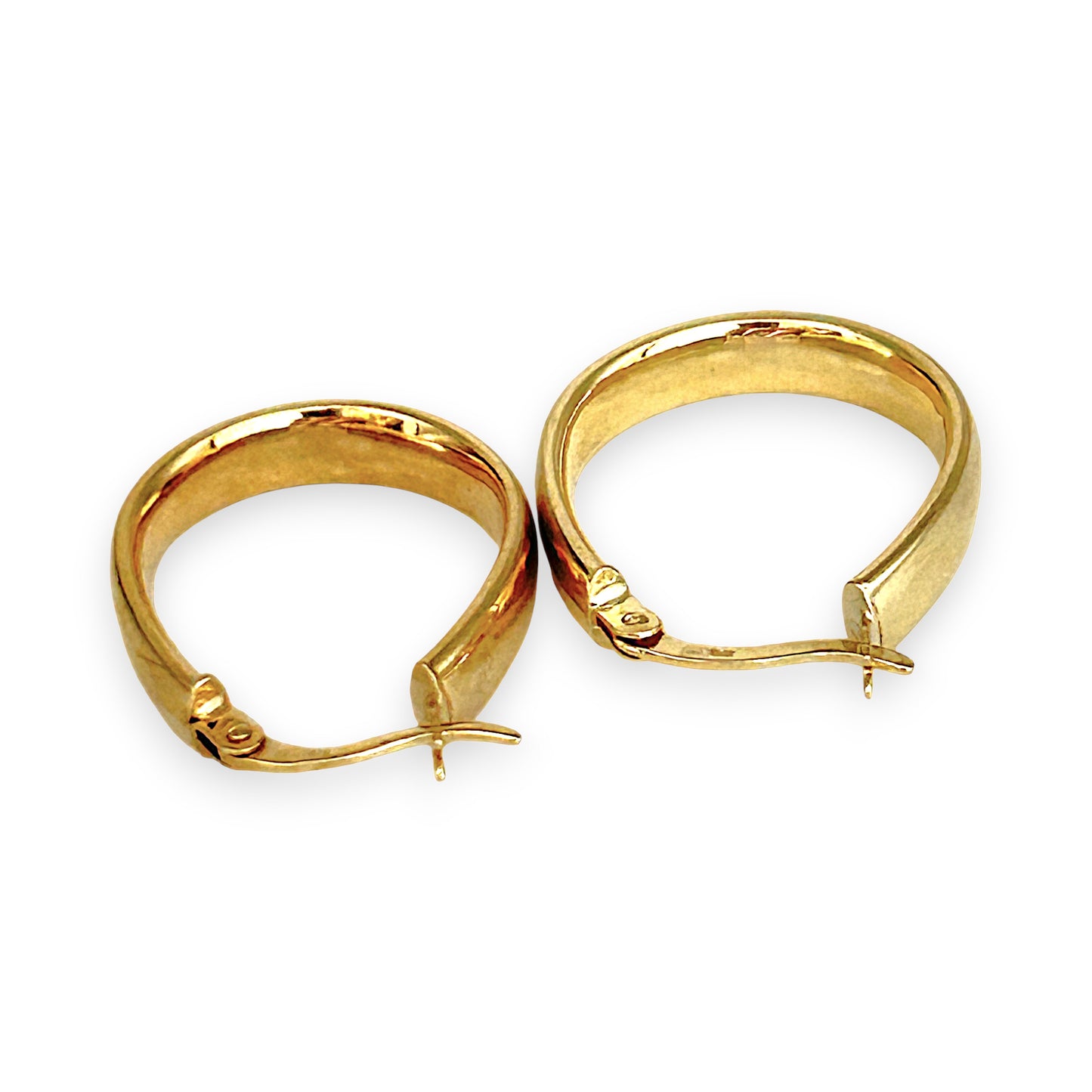 GOLD DEAL | 9ct (9K) Gold Oval Orbit Hoop Earrings - Refurbished