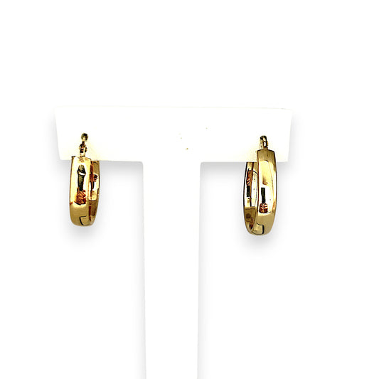 GOLD DEAL | 9ct (9K) Gold Oval Orbit Hoop Earrings - Refurbished