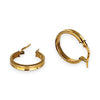 GOLD DEAL | 9ct (9K) Gold Refinded Edge Curve Hoop Earrings 17.2mm