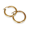 GOLD DEAL | 9ct (9K) Y/W Gold Textured Hoop Earrings – 26.4mm