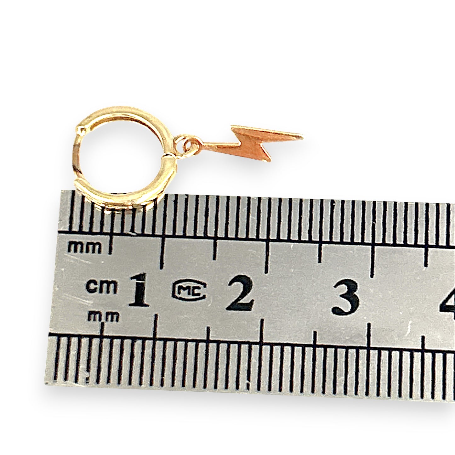 GOLD DEAL | 9ct Gold Lightning Bolt Hoop Earrings