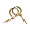 GOLD DEAL | 9ct Gold Lightning Bolt Hoop Earrings