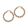GOLD DEAL | 9ct (9K) Gold Twisted Elegance Hoop Earrings 33.3mm