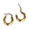 GOLD DEAL | 9ct Gold Vintage UNO A ERRE Faceted Hoop Earrings 15.9mm