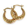 GOLD DEAL | 9ct Gold Faceted Hoop Earrings