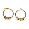 GOLD DEAL | 9ct Y/W/R Gold Trio Bead Hoop Earrings 23.6mm