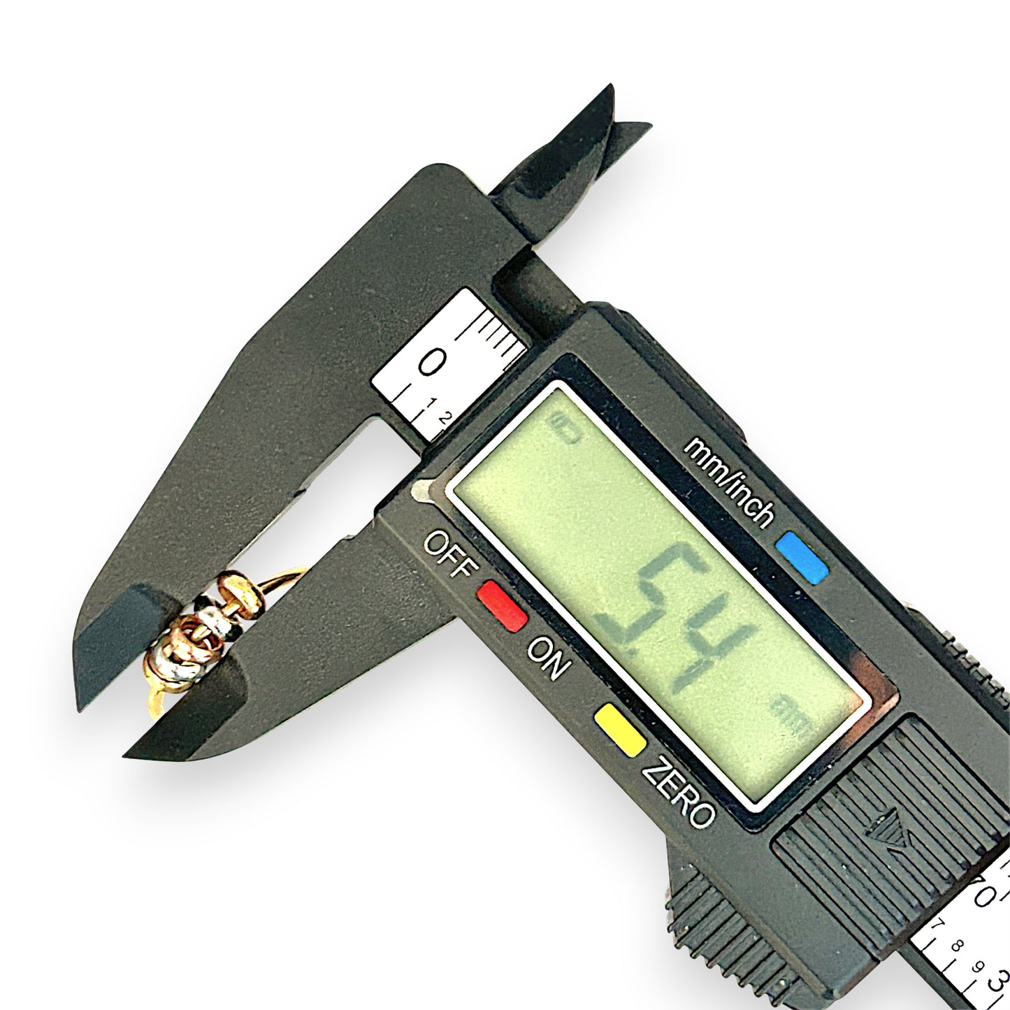 GOLD DEAL | 9ct Y/W/R Gold Trio Bead Hoop Earrings 23.6mm