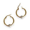 GOLD DEAL | 9ct Gold Hoop Earrings with White Gold Accent 19.9mm