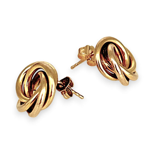 GOLD DEAL | 9ct Gold Classic Knot Stud Earrings