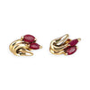 GOLD DEAL | 9ct Gold Duo-Oval Cut Pink Ruby Stud Earrings